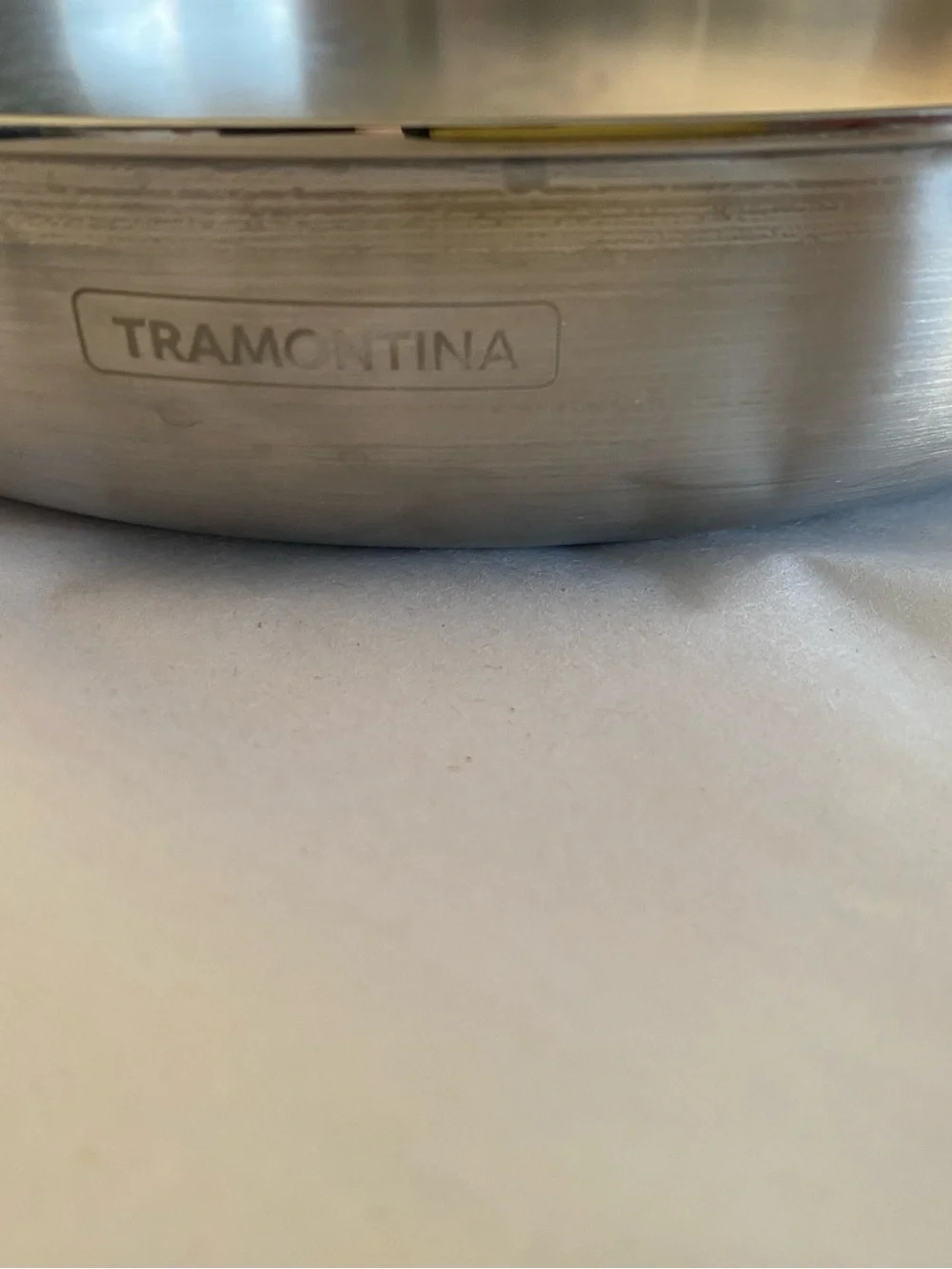 Tramontina Stainless Steel Frying Pan - Brushed Silver Finish